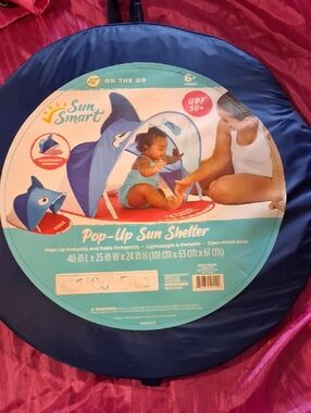 Sun Smart Pop-Up Sun Shelter - Blue Shark Design